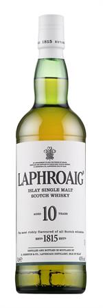 Laphroaig 10 års single malt, 0,7 L, 40%